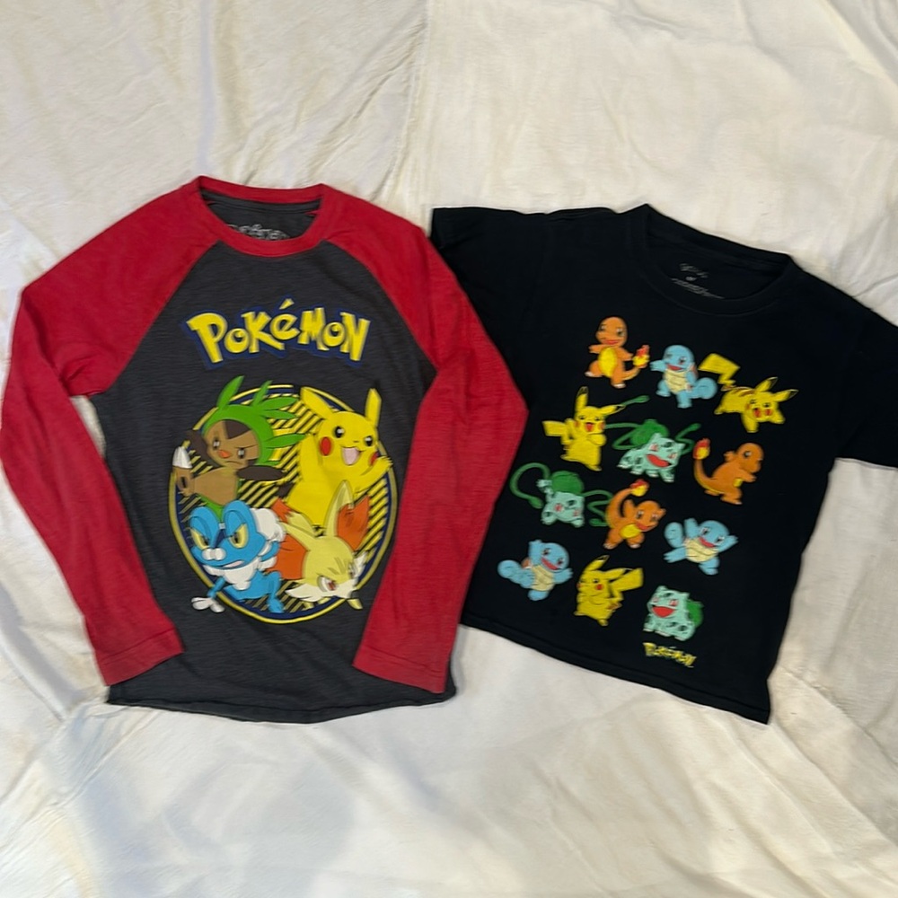 Pokémon tee and long sleeved shirt. Boys size 7